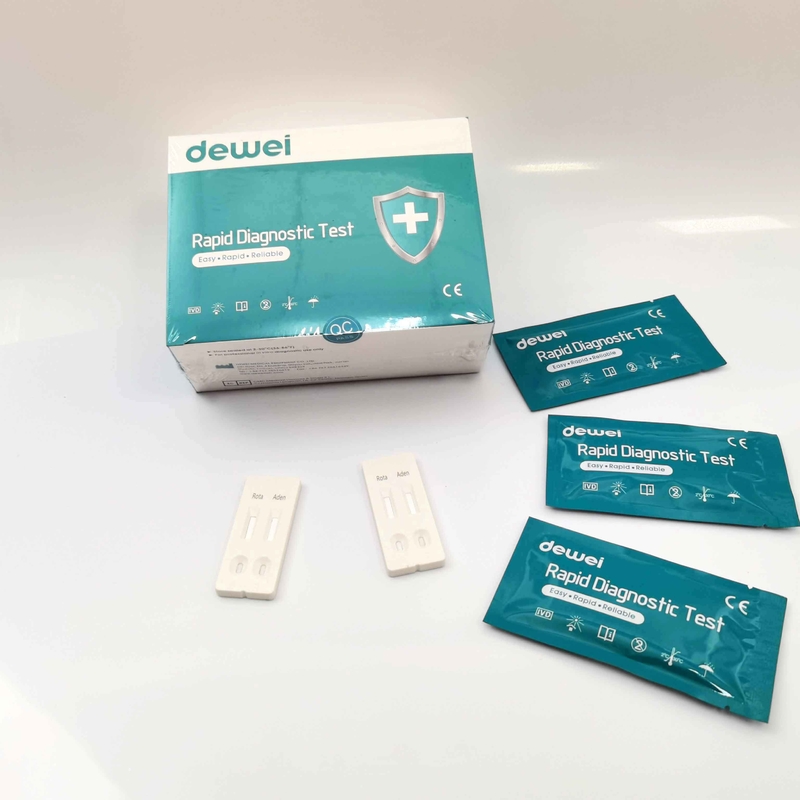 Rota Aden Combo Rapid Test Cassette Feces Samples Immunochromatography Principle